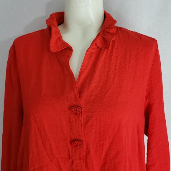 John Mark red button from tunic size xs - Picture 3 of 5